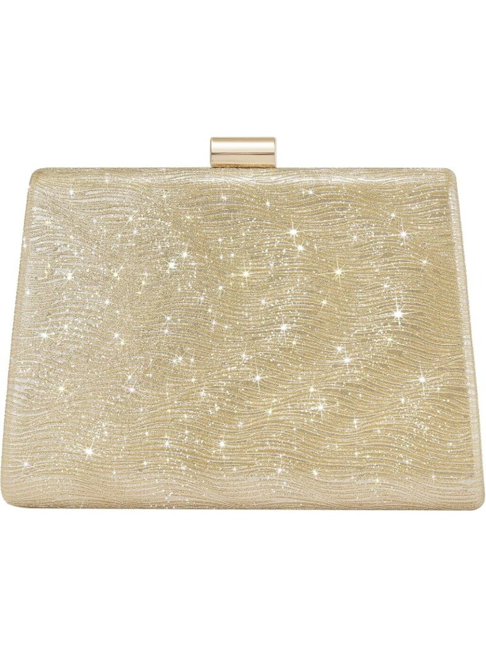 Women Gold Sparkly Clutch Purse Detachable Chain Wedding Prom Evening Bag